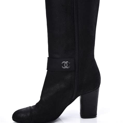 chanel au shoes|Chanel knee boots.